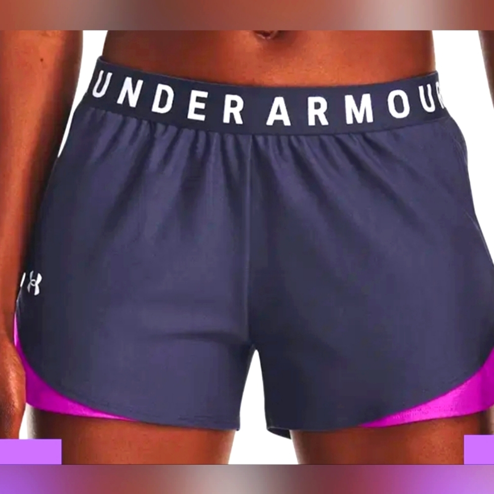 Under Armour Women's Play‎ Up Twist Shorts 3.0 - Size 1X/1X Gray/Pink Athletic